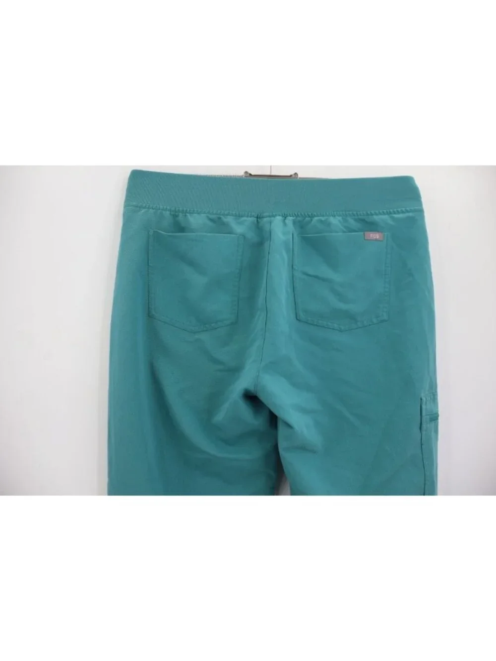 Figs Zamora Jogger Scrub Pants Women Size Medium Petite Teal Drawstring Nursing